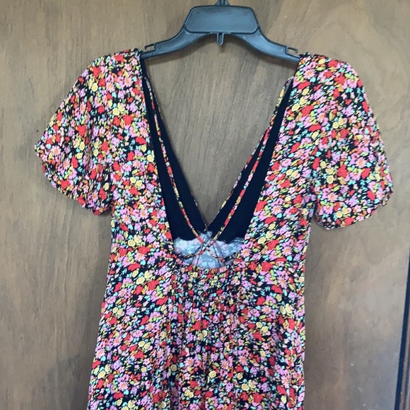 Rewind long floral print dress w criss cross in back boho XS XXL jr - Picture 10 of 17